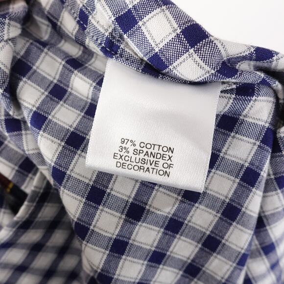 DANIEL CREMIEUX COLLECTION BLUE CHECK BUTTON DOWN SHIRT MENS SIZE XL - Picture 7 of 7